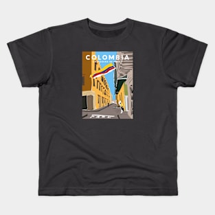 Cartagena de Indias, Colombia Travel Poster Kids T-Shirt